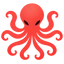 Inky the octopus winds up a little robot whose screen says Agent ready, next to a team chat on a phone